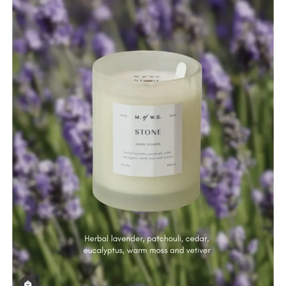 Makers of Wax Goods Extra Large Stone Hexagonal Candle 26.9 oz M of WG 2 Wick‎